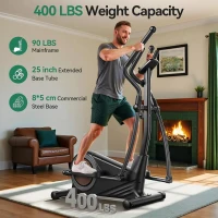 Niceday Home Magnetic Elliptical Trainer — 15.5–19 in Stride, 16 Resistance Levels, 400 lb Capacity, Kinomap Compatible(m-4)
