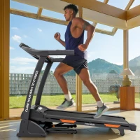 THERUN Foldaway Incline Treadmill with Bluetooth Speakers, 300 lb Capacity, 0–15% Auto Incline, 17"" x 47.2"" Wide Belt, 3.5HP, App Support(m-6)
