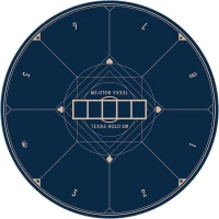 YUZPKRSI 47 Inch Round Poker Mat - Neoprene & Rubber Texas Hold'em Table Top, Portable with Carrying Bag, Casino Card Game Surface(m-1)