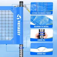 Patiassy Portable Volleyball Net for Backyard – Heavy-Duty Professional Outdoor Set with Adjustable 1.75"" Aluminum Poles, Galvanized Winch, Steel Stakes, Anti-Sag Design, Pump and 1680D Carry Bag for Beach & Grass(m-3)