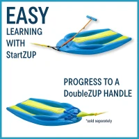 ZUP Coast Board All-in-One Kids Trainer (Wakeboard / Kneeboard / Water Skis) with Rope Handle – Versatile Beginner Board(m-7)