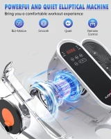 HJDFGSS Under-Desk Elliptical Machine — Electric Seated Pedal Exerciser for Leg Rehabilitation, 10-Speed, White(m-2)