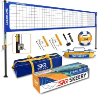 Outdoor Heavy-Duty Volleyball Net Set with Anti-Sag Design, Adjustable Aluminum Poles, Portable for Backyard, Grass & Beach (Imported, Polyester Components)(m-1)