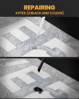 OutdoorMaster Ski & Snowboard Tuning and Waxing Kit - Waxing Iron, Universal Wax, Edge Tuner, Brushes, Scrapers, PTEX, Screws & Storage Bag(m-7)