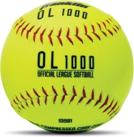 Franklin Sports OL1000 Fastpitch Practice Softballs - 12"" Official Optic Yellow, Regulation Size & Weight - 12-Pack(m-6)