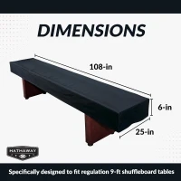 Hathaway 9-Foot Shuffleboard Table Cover - Leatherette Protective Dust and Spill Shield with Cotton Backing(m-2)
