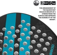 EVA Memory Foam Core Padel Racket with Carbon Fiber Surface – Lightweight, Round Shape(m-3)