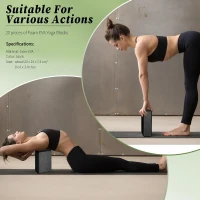 20-Pack EVA Foam Yoga Blocks – Lightweight Non-Slip Support Bricks for Pilates, Stretching and Meditation (Black)(m-3)
