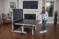 JOOLA Rally TL 9x5' Professional Indoor Ping Pong Table with Quick-Clamp Net & Posts — Tournament-Grade MDF, Fast Assembly, Playback Mode(m-9)