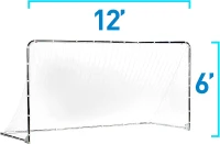Franklin Sports Competition Folding Steel Soccer Goal with Net & Ground Stakes — 12' x 6' Regulation Backyard Goal (Adult & Youth, Multiple Sizes/Colors)(m-3)