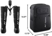 Hyperice Normatec 3 Recovery System – Dynamic Air Compression Massage for Legs (Standard Size) with Backpack(m-10)