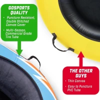 GoSports 44-Inch Heavy-Duty Snow Tube — Commercial-Grade Winter Sled with Durable Canvas Cover (Choose Your Style)(m-6)