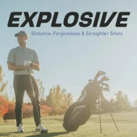 Precise M5 Men’s Complete Golf Set – 460cc Driver, #3 Wood, 21° Hybrid, 5-PW Irons, Putter, Stand Bag & 3 Headcovers(m-3)