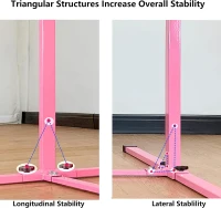 MARFULA Adjustable Gymnastics Kip Bar with Mats – 5 ft Bar, 4 ft Width, Foldable & Portable, Adjustable 36""–60"" for Kids' Training(m-4)