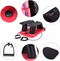 Air-Resistance Stepper Climber Fitness Machine with Adjustable Resistance Bands and Comfort Foot Pedals(m-9)