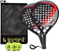 Performance Padel Racket — Carbon Fiber Face & EVA Memory Flex Foam Core, Extended Length(m-7)