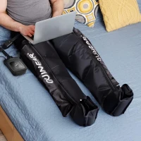 QUINEAR Professional Sequential Air-Compression Recovery System — Foot & Leg Therapy Boots for Athletes, Circulation Enhancement, FSA/HSA Eligible (Large)(m-2)