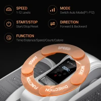 Under-Desk Elliptical Trainer – Electric Seated Pedal Exerciser with Remote, 12 Speed Levels, Forward/Reverse, Manual (HR) & Auto Modes for Home or Office(m-4)