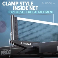JOOLA Inside Professional 9x5 ft MDF Indoor Ping Pong Table – Quick-Clamp Net & Post, 10-Minute Assembly, Tournament Quality, Foldable with Solo Playback Mode(m-5)