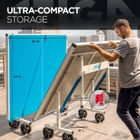 STIGA XTR Pro All-Weather Outdoor/Indoor Table Tennis Table — Aluminum Composite Top, Net & Posts, Quick Assembly(m-4)