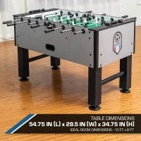 EastPoint Sports Monaco 54"" Official Competition-Size Deluxe Foosball Table — Indoor Multiplayer, Includes 4 Foosballs(m-12)