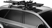 Thule SnowPack Ski/Snowboard Rack, Medium (4 Pr/2 Boards), Silver, Aluminum(m-4)