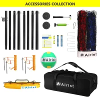 Heavy-Duty Outdoor Volleyball Net with Steel Anti-Sag System, Adjustable 42mm Aluminum Poles — Professional Backyard & Beach Set with Ball and Carry Bag(m-7)