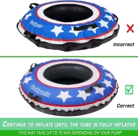 GoSports 44"" Heavy-Duty Winter Tube with Premium Canvas Cover — Commercial Sled, Multiple Styles Available(m-5)