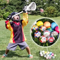 Lax Sak Soft Lacrosse Practice Balls — Available in 1/2/3/6/12/24/36/60/120 Packs | Matches Regulation Size & Weight, Minimal Rebound for Indoor and Outdoor Use(m-4)