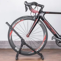 CHEPARK Bike Floor Stand Rack — Freestanding Indoor Bike Holder for Garage/Home, Fits 20""–29"" Bikes (2-Bike Rack)(m-7)