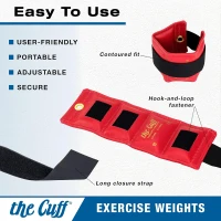 The Cuff Adjustable Ankle & Wrist Weights — Original, for Yoga, Dance, Running, Cardio, Aerobics, Toning & Physical Therapy(m-2)
