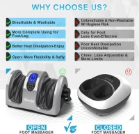 TISSCARE FSA/HSA Eligible Shiatsu Foot Massager with Heat (Gray) – Relief for Neuropathy, Plantar Fasciitis & Leg Pain – Remote Controlled Foot/Calf/Ankle Therapy, Gifts for Her & Him(m-7)