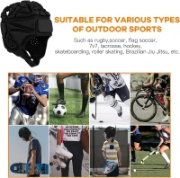 Soft Padded Rugby Headguard — Youth and Adult 7v7 Helmet, Protective Headgear for Special Needs(m-7)