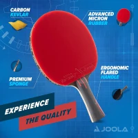JOOLA Infinity Overdrive - Professional Carbon-Kevlar Ping Pong Paddle with Dual Black Rubber - Competition Racket for Advanced Training(m-3)
