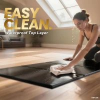 Foldable Treadmill Walking Pad Mat for Carpet & Hardwood, 72"" x 35.5"" 6mm Thick High-Density Exercise Mat — Large, Anti-Slip, Noise-Reducing(m-6)