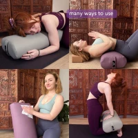 Hugger Mugger Standard Yoga Bolster — Firm, Supportive, EcoVinyl Cover, Handmade(m-5)