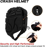 Soft Padded Rugby Headguard — Youth and Adult 7v7 Helmet, Protective Headgear for Special Needs(m-2)