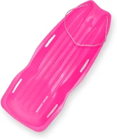 Slippery Racer Downhill Xtreme Flexible Plastic Toboggan Sled for Adults & Kids — Fits Up to 2 Riders with Pull Rope and Handles(m-2)