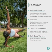 Balanced Body Ultra-Fit Pilates Circle – 15"" Exercise Ring for Thighs, Legs & Full-Body Pilates at Home or Studio(m-4)