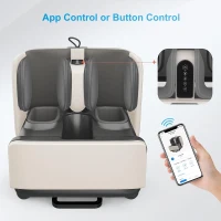 COMFIER 2-in-1 Shiatsu Foot & Calf Massager with Foldable Foot Rest, App Control, Heated Therapy for Foot Pain Relief — Gifts for Men & Women(m-3)
