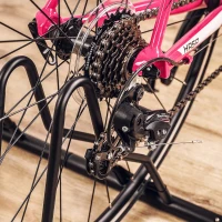 CyclingDeal Floor Bike Rack for Up to 6 Bikes — Indoor Garage Stand with Tire Grooves, Dual Holding Plates & Adjustable Spacing(m-6)