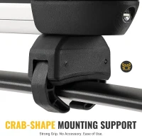 BougeRV Lockable Ski & Snowboard Rack — 28"" Sliding Extension, Holds 6 Pairs of Skis or 4 Snowboards, Crab-Style Mount for Square/Aero/Oval Crossbars(m-3)