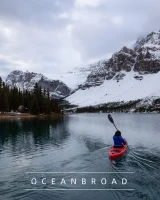 OCEANBROAD Kayak Paddle — 90.5in/230cm Popular Length, Alloy Shaft 2-Piece Oar with Paddle Leash for Kayaking, Boating & Canoeing(m-4)