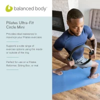 Balanced Body Ultra-Fit 12"" Pilates Circle – Compact Fitness Ring with Padded Handles for Legs and Core(m-6)