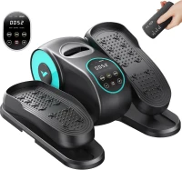 MERACH Under-Desk Elliptical — Quiet Electric Seated Pedal Exerciser for Seniors with Remote Control & 12-Speed Auto/Manual Modes, Portable for Home or Office(m-1)