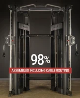 XMARK Functional Trainer with Dual 230 lb Weight Stacks, All-in-One Cable Crossover & Pulley System for Full-Body Strength Training (90"" Frame)(m-2)