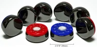Complete Shuffleboard Accessories Bundle - 8 Pucks, 2 Cans Wax (14 oz), Mini Brush & Dustpan(m-2)