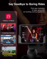 Yesoul Magnetic Indoor Cycling Bike – Black & White Smart Stationary Bike with 10"" Tablet Mount, Quiet Resistance, Comfortable Seat for Home Workouts(m-2)