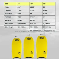 MOREY® Mach 7 Pro Bodyboard (2025 Model) — HDPE Slick Bottom, Embedded Rod, NXLPE Deck, Multiple Sizes(m-4)