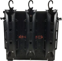 YakAttack BlackPak Pro 13"" x 13"" Fishing Crate (Black) with 3 Rod Holders | Compact Kayak Tackle Box & Gear Organizer | Lightweight, Robust & Customizable Marine Accessory | Made in USA(m-4)